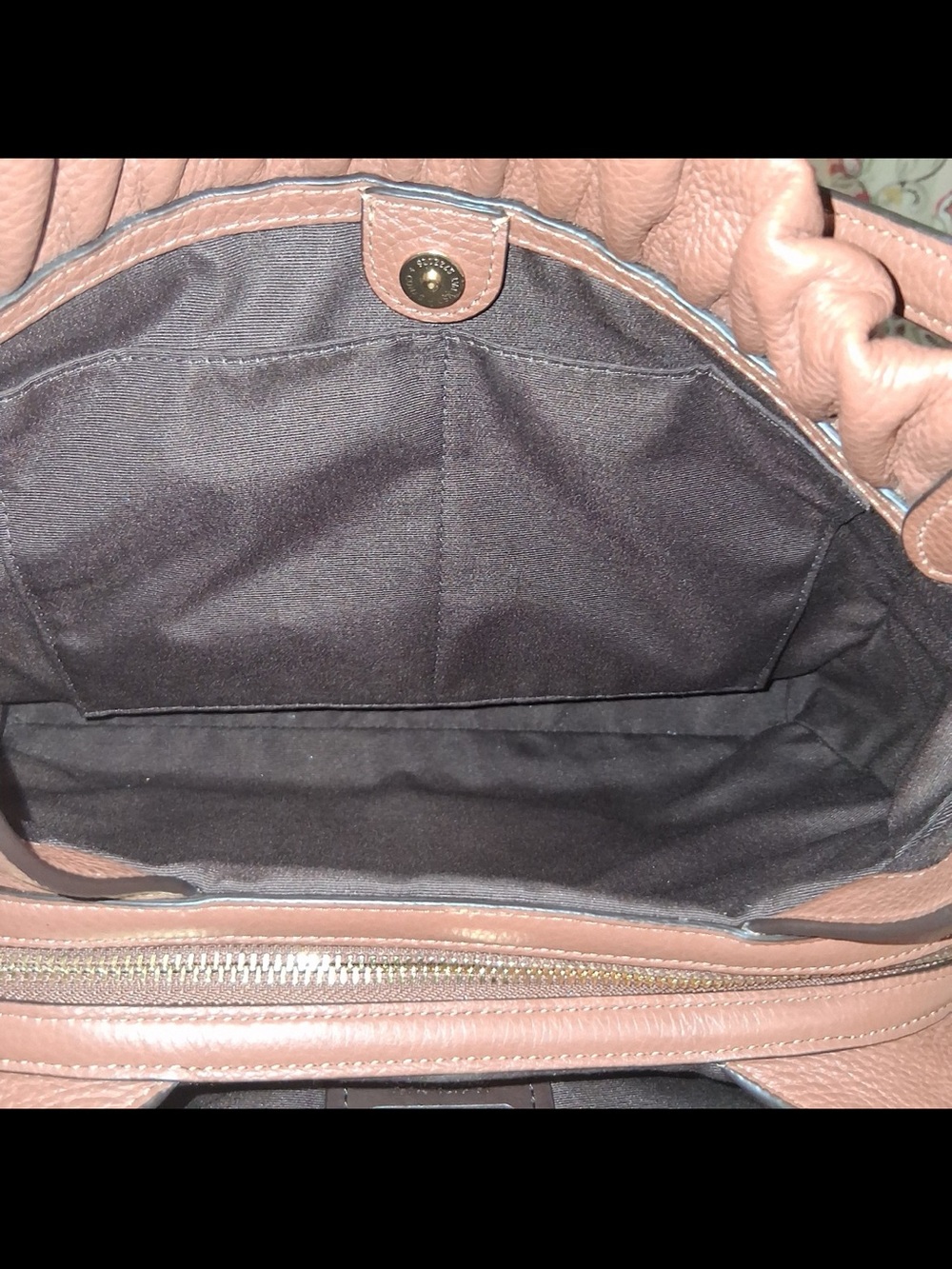 Coach Cognac Pebbled Leather Gathered Shoulder Bag - Picture 4 of 7